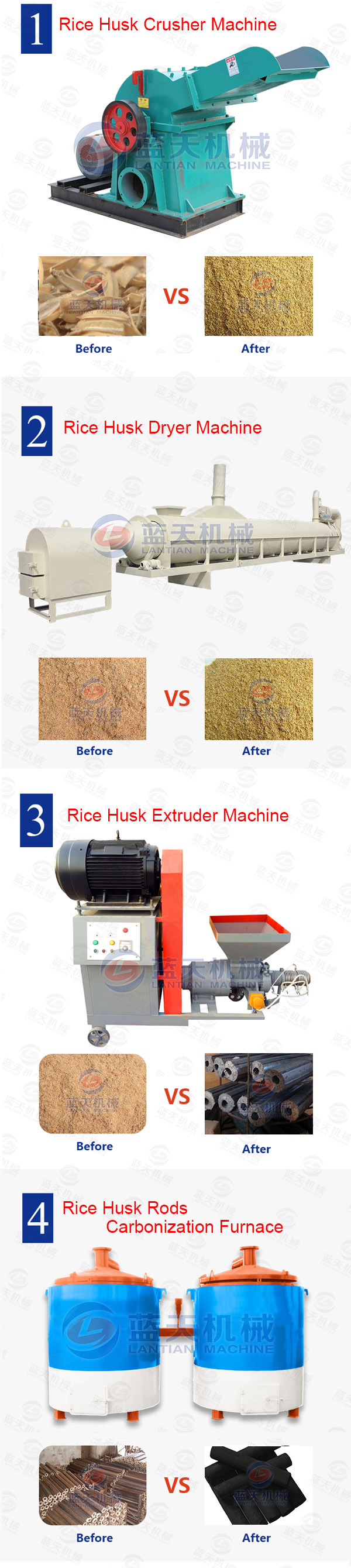 Rice Husk Extruder Machine Production Line